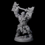 Six Marauding Orc Raiders Miniature for Dungeons and Dragons, Pathfinder or other TTRPGs