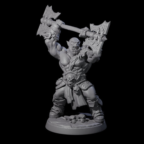 Six Marauding Orc Raiders Miniature for Dungeons and Dragons, Pathfinder or other TTRPGs