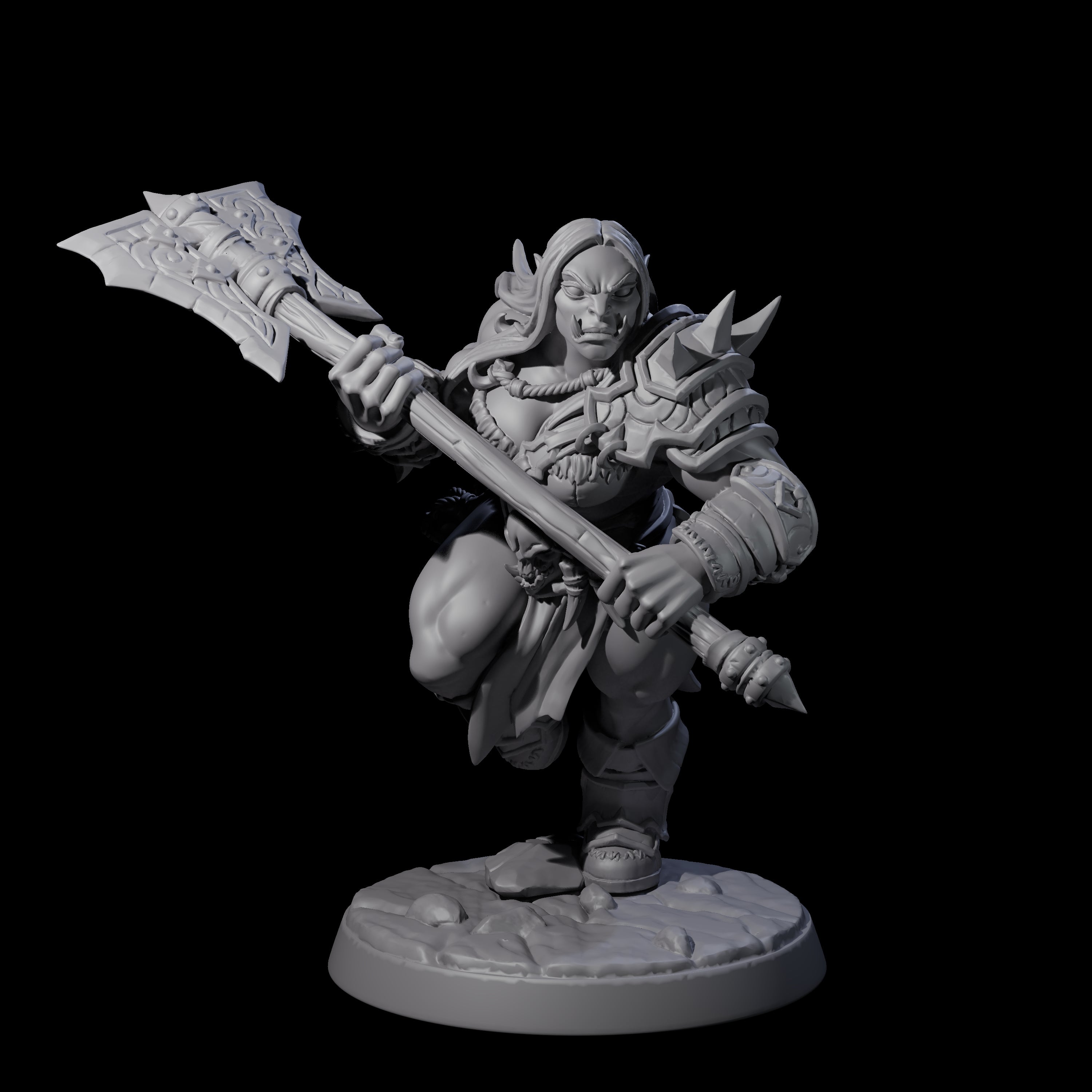 Six Marauding Orc Raiders Miniature for Dungeons and Dragons, Pathfinder or other TTRPGs