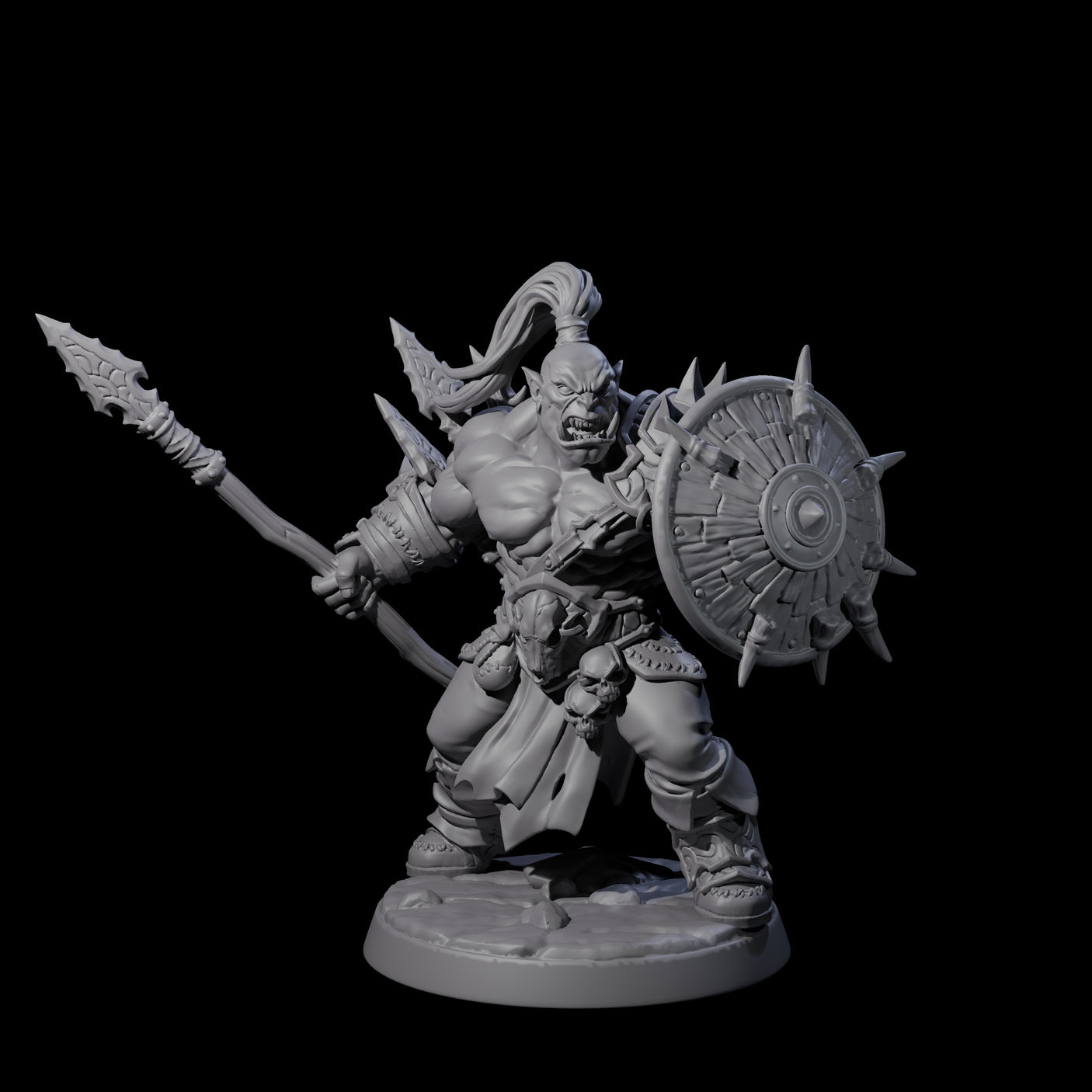 Six Marauding Orc Raiders Miniature for Dungeons and Dragons, Pathfinder or other TTRPGs