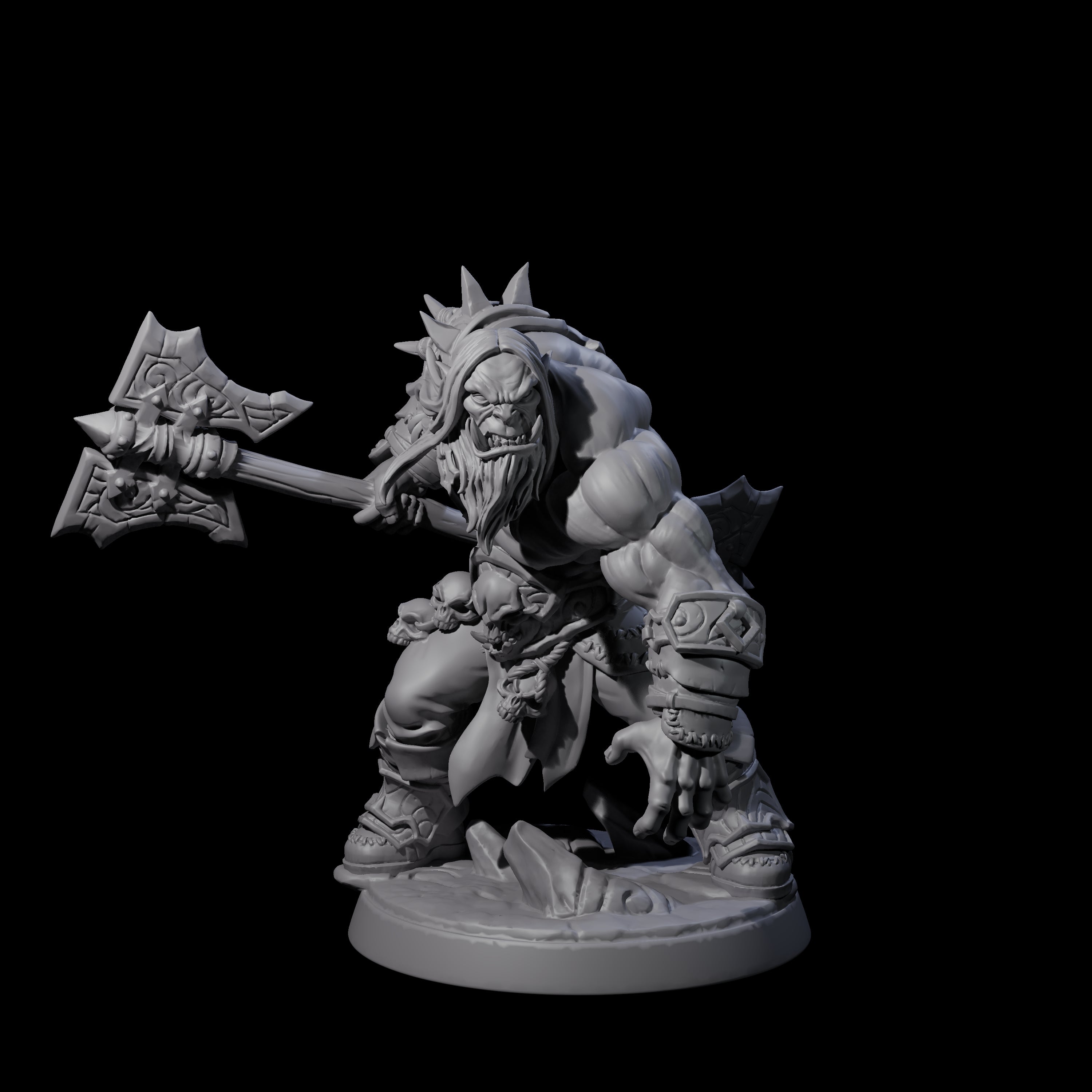 Six Marauding Orc Raiders Miniature for Dungeons and Dragons, Pathfinder or other TTRPGs