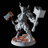 Six Minotaur Warriors - Bundle Miniature for Dungeons and Dragons, Pathfinder or other TTRPGs