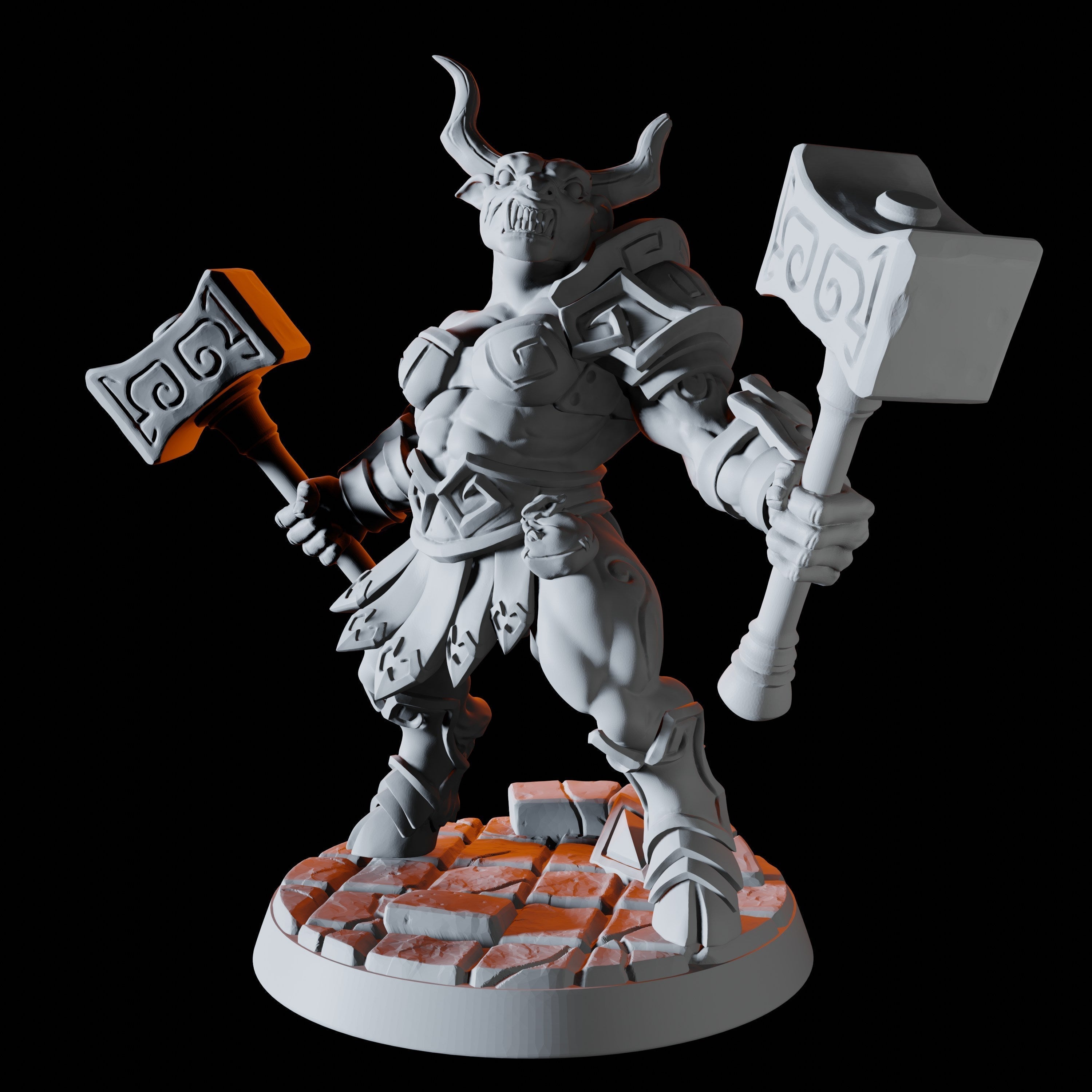 Six Minotaur Miniatures for Dungeons and Dragons - Myth Forged