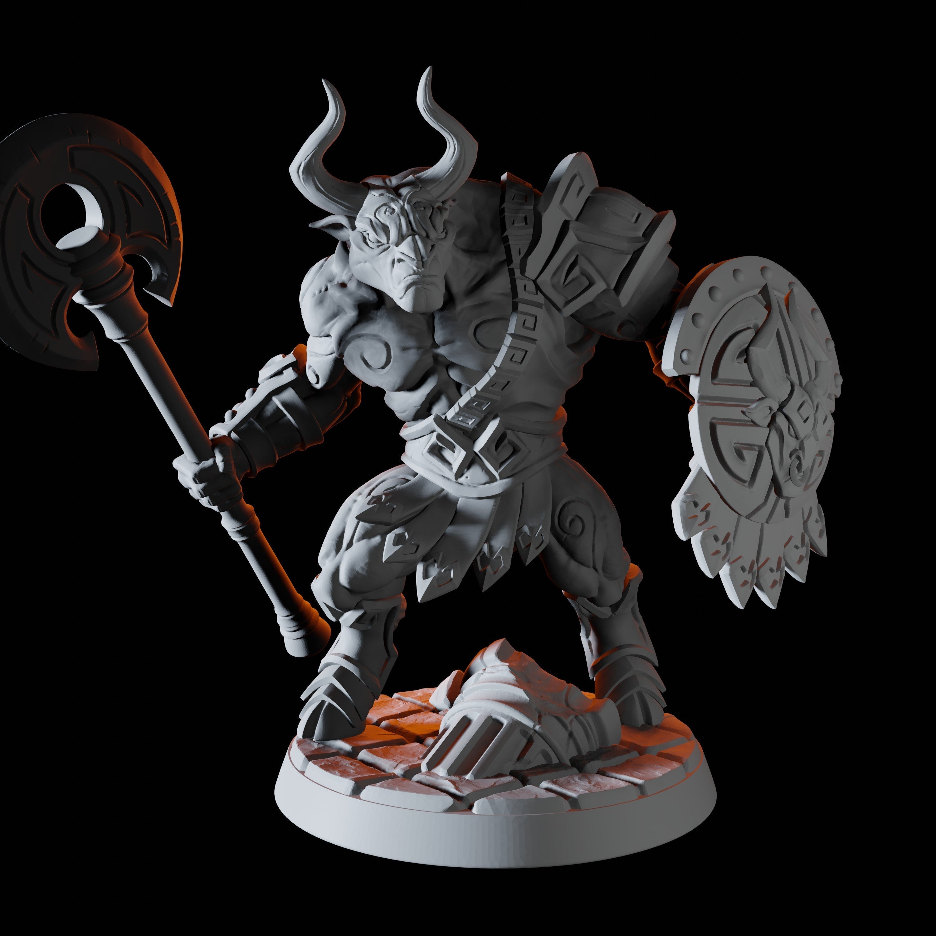 Six Minotaur Miniatures for Dungeons and Dragons - Myth Forged