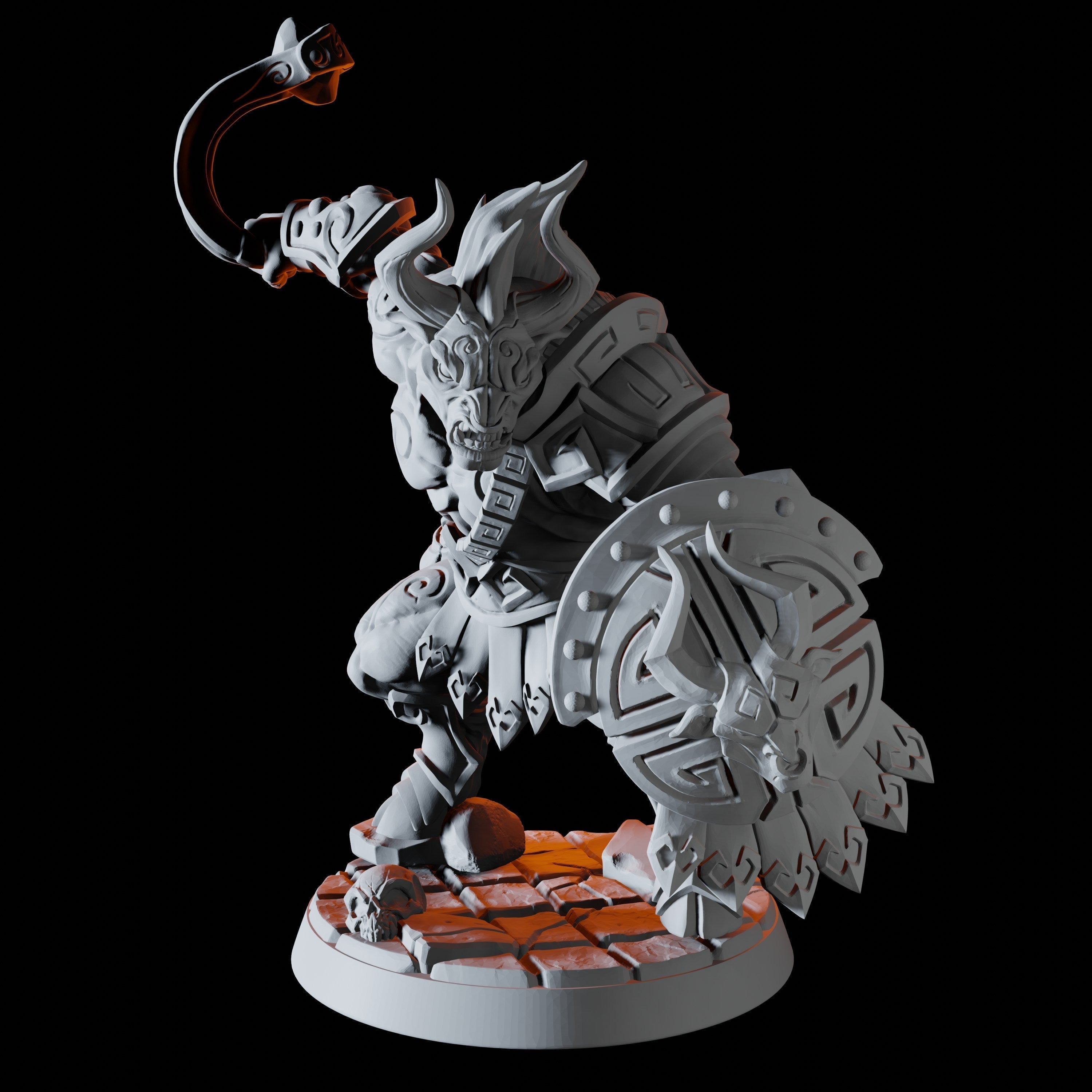 Six Minotaur Miniatures for Dungeons and Dragons - Myth Forged