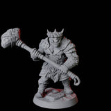 Six Mountain Orc Warriors Miniature for Dungeons and Dragons, Pathfinder or other TTRPGs