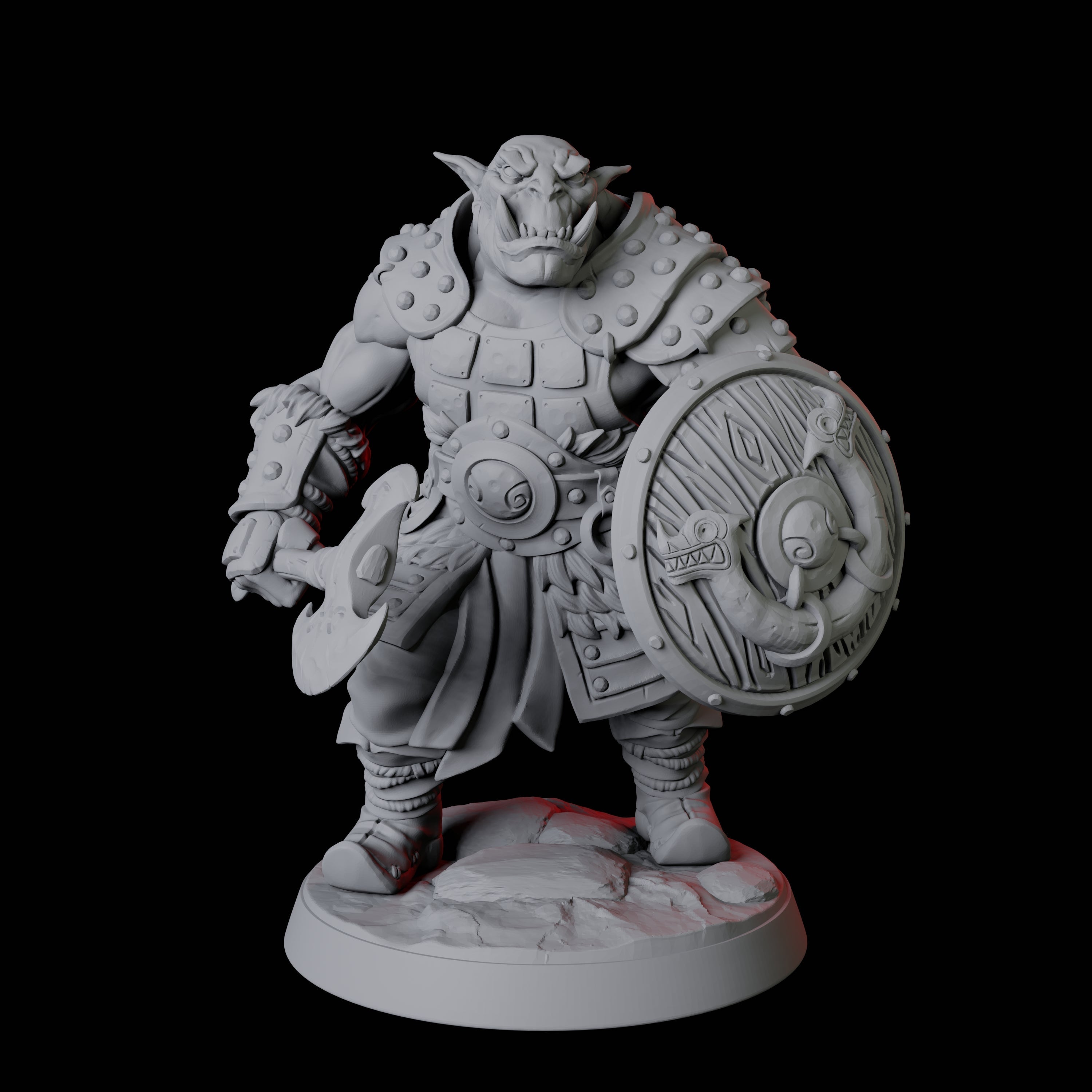 Six Mountain Orc Warriors Miniature for Dungeons and Dragons, Pathfinder or other TTRPGs