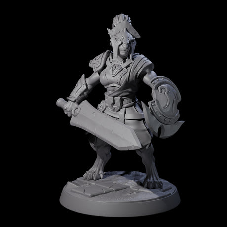 Six Muscular Leonin Warriors Miniature for Dungeons and Dragons, Pathfinder or other TTRPGs