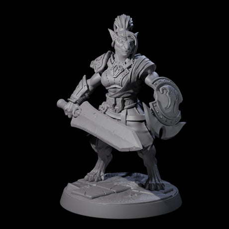 Six Muscular Leonin Warriors Miniature for Dungeons and Dragons, Pathfinder or other TTRPGs