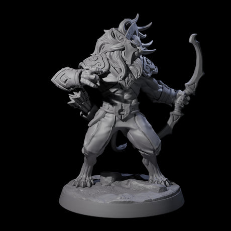 Six Muscular Leonin Warriors Miniature for Dungeons and Dragons, Pathfinder or other TTRPGs