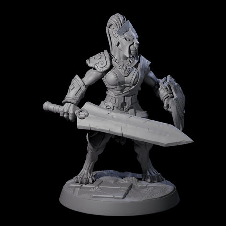 Six Muscular Leonin Warriors Miniature for Dungeons and Dragons, Pathfinder or other TTRPGs