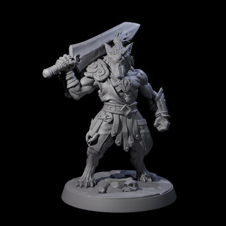 Six Muscular Leonin Warriors Miniature for Dungeons and Dragons, Pathfinder or other TTRPGs
