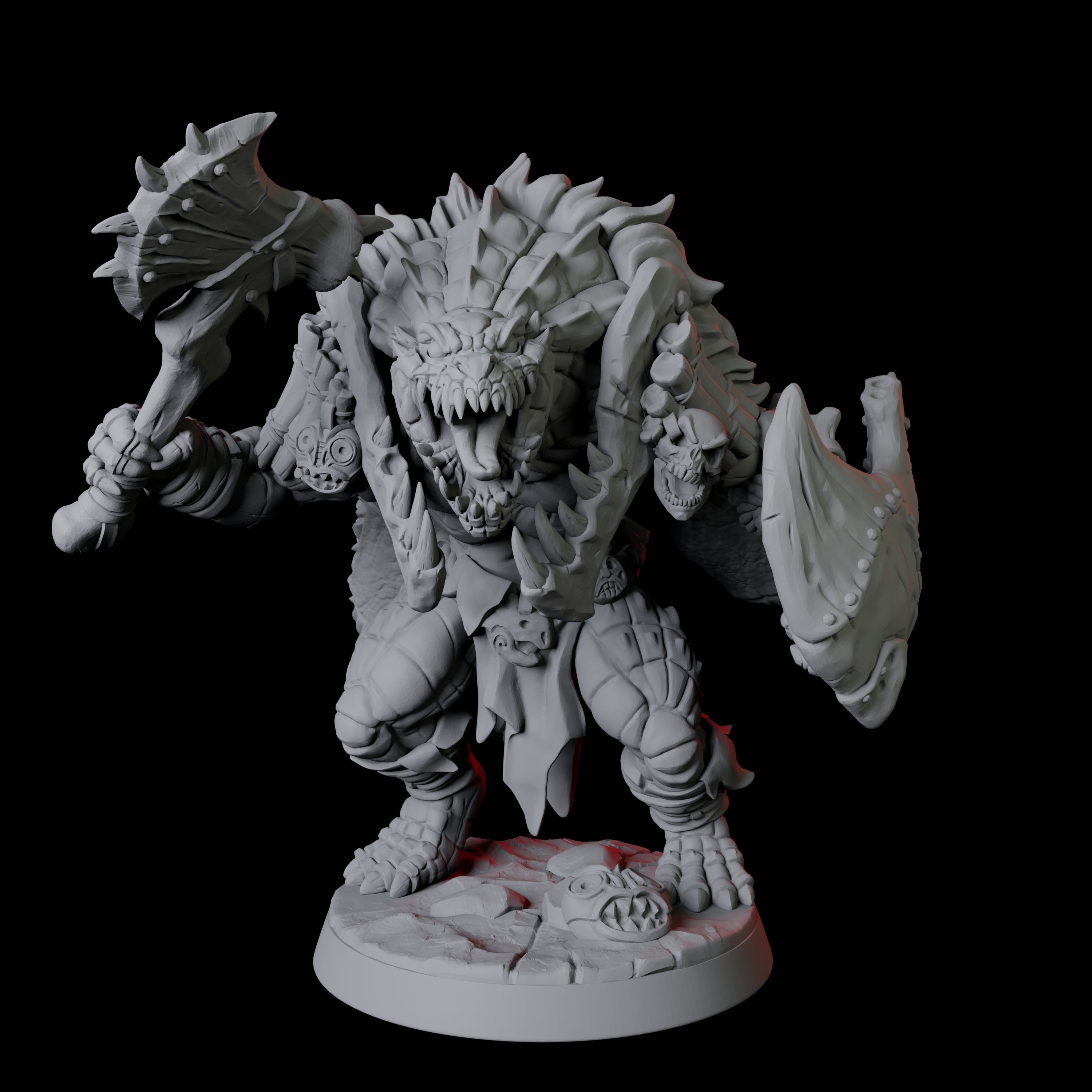 Six Powerful Frost Lizardfolk Miniature for Dungeons and Dragons, Pathfinder or other TTRPGs