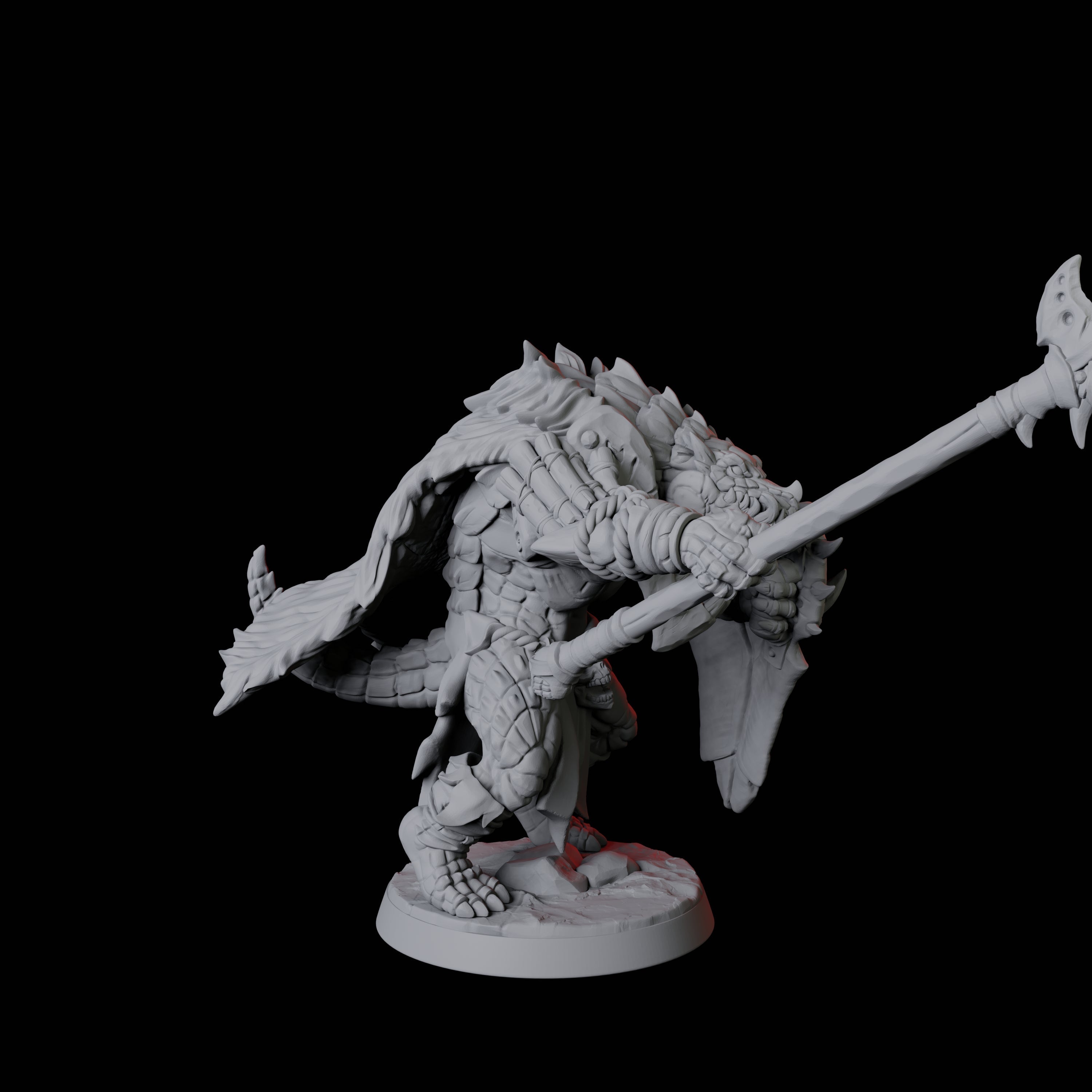 Six Powerful Frost Lizardfolk Miniature for Dungeons and Dragons, Pathfinder or other TTRPGs