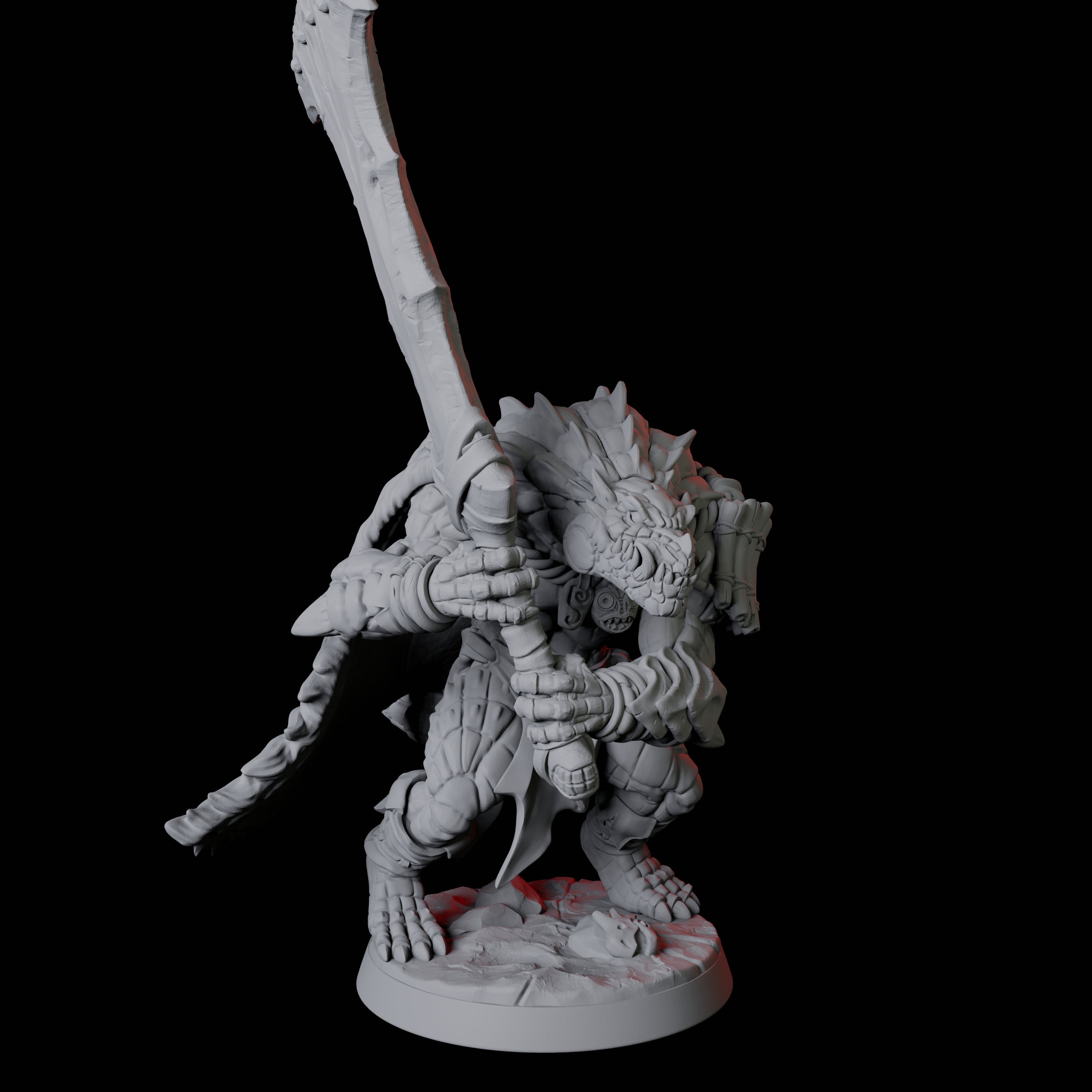 Six Powerful Frost Lizardfolk Miniature for Dungeons and Dragons, Pathfinder or other TTRPGs