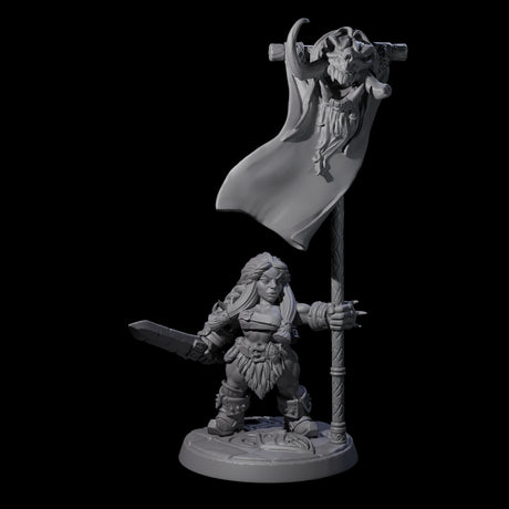 Six Raging Berserker Dwarves Miniature for Dungeons and Dragons, Pathfinder or other TTRPGs