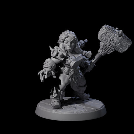Six Raging Berserker Dwarves Miniature for Dungeons and Dragons, Pathfinder or other TTRPGs