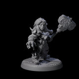 Six Raging Berserker Dwarves Miniature for Dungeons and Dragons, Pathfinder or other TTRPGs