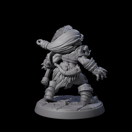 Six Raging Berserker Dwarves Miniature for Dungeons and Dragons, Pathfinder or other TTRPGs