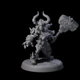 Six Raging Berserker Dwarves Miniature for Dungeons and Dragons, Pathfinder or other TTRPGs