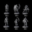Six Roaming Dark Elf Rangers Miniature for Dungeons and Dragons, Pathfinder or other TTRPGs