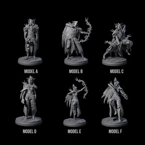 Six Roaming Dark Elf Rangers Miniature for Dungeons and Dragons, Pathfinder or other TTRPGs