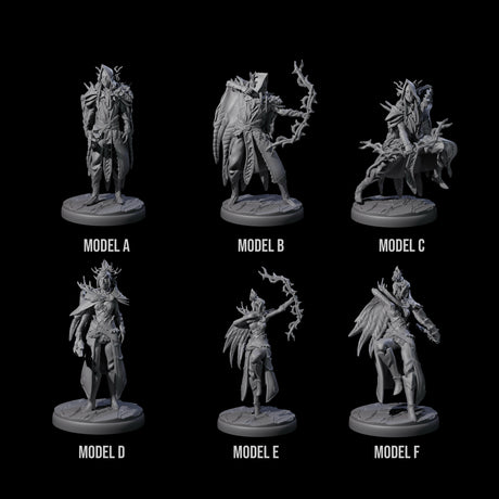 Six Roaming Dark Elf Rangers Miniature for Dungeons and Dragons, Pathfinder or other TTRPGs