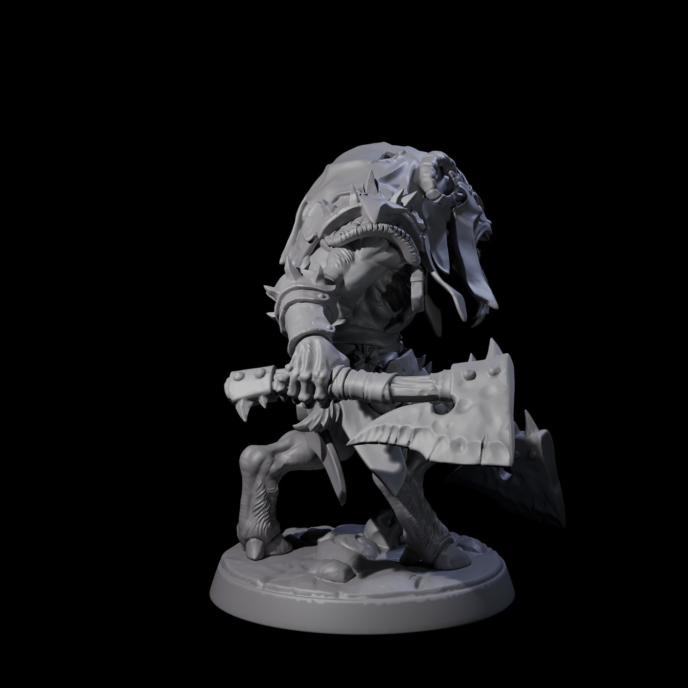 Six Shadowy Beastmen Miniature for Dungeons and Dragons, Pathfinder or other TTRPGs