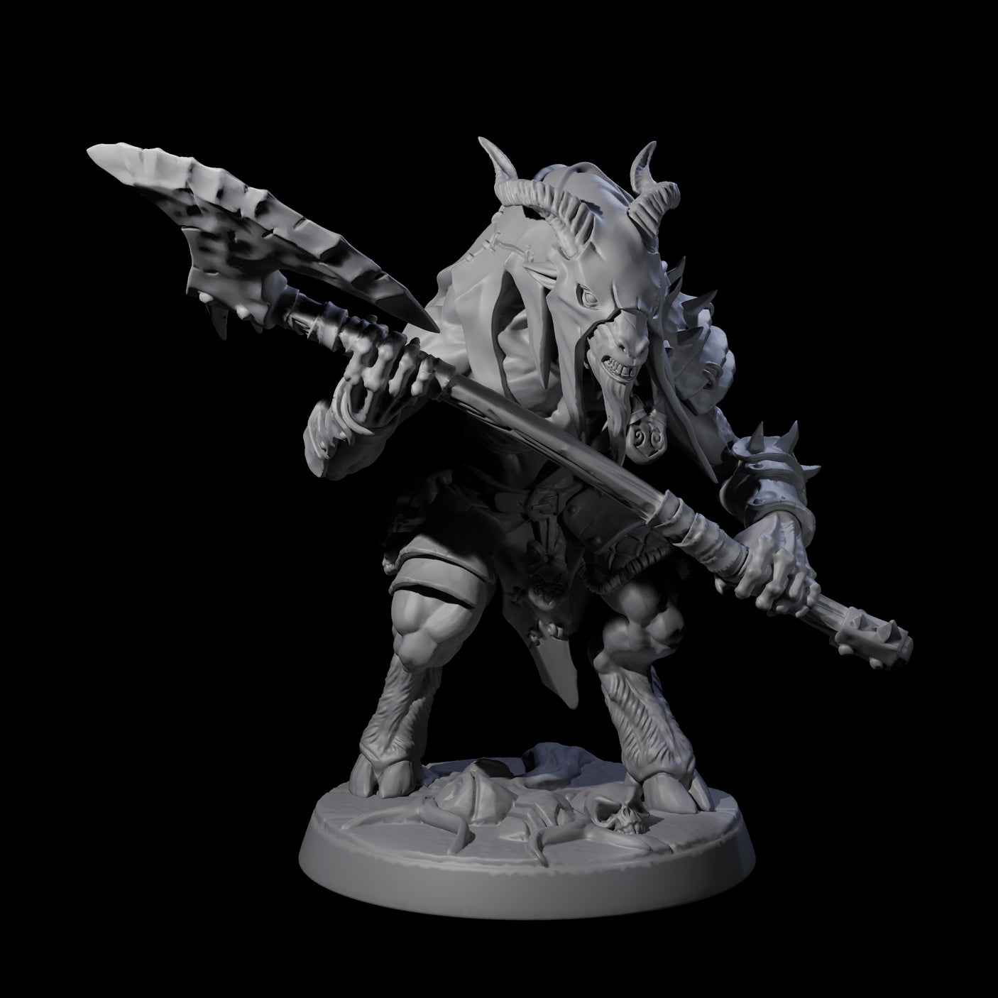 Six Shadowy Beastmen Miniature for Dungeons and Dragons, Pathfinder or other TTRPGs