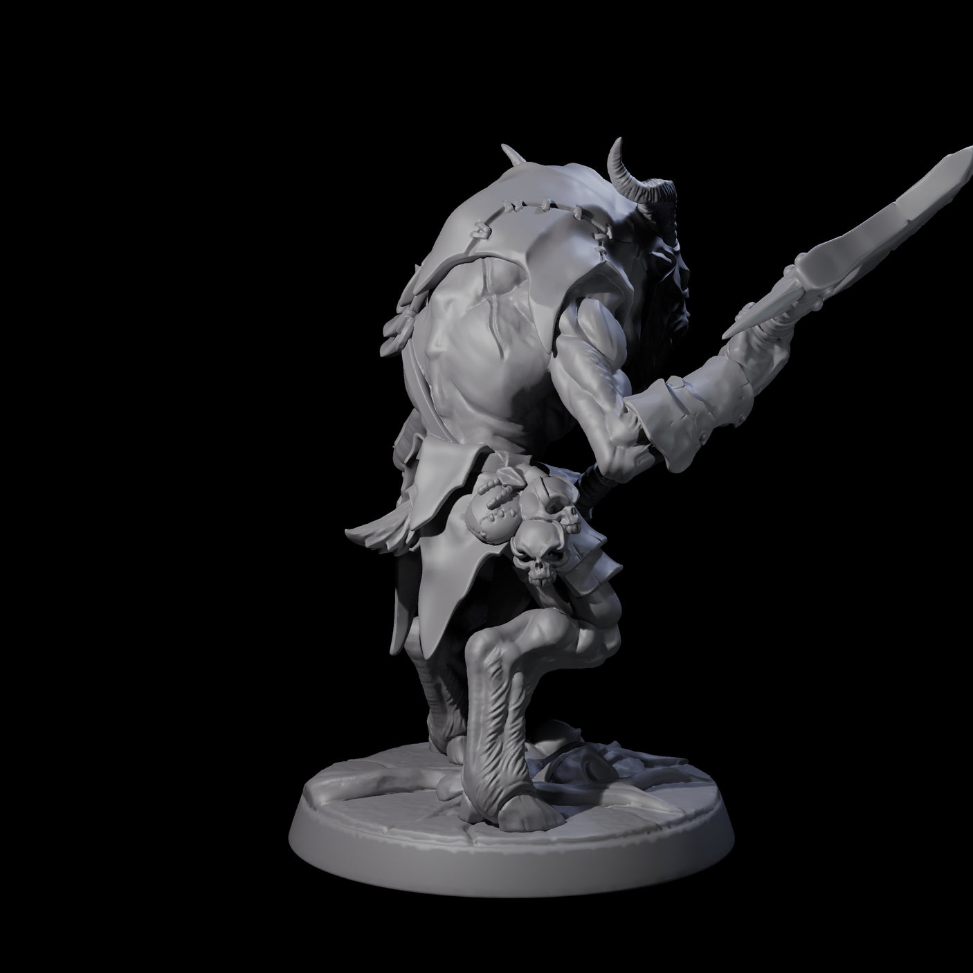 Six Shadowy Beastmen Miniature for Dungeons and Dragons, Pathfinder or other TTRPGs