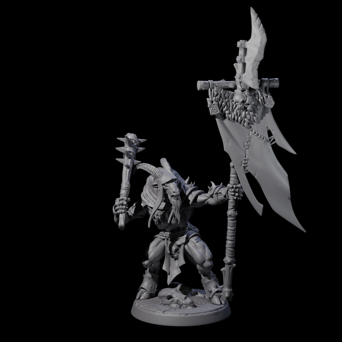 Six Shadowy Beastmen Miniature for Dungeons and Dragons, Pathfinder or other TTRPGs