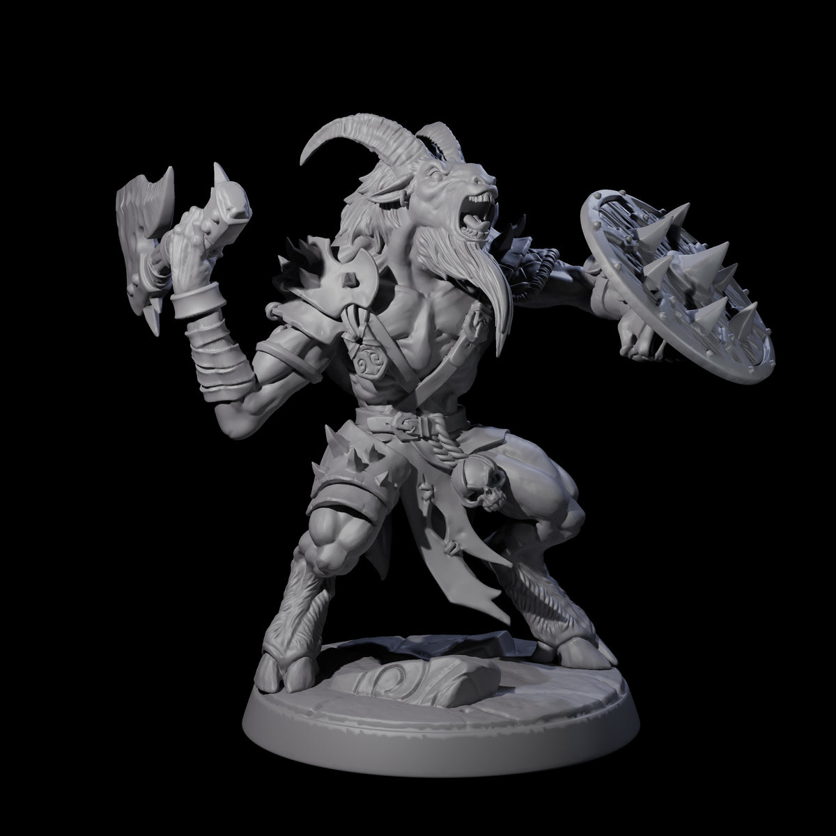 Six Shadowy Beastmen Miniature for Dungeons and Dragons, Pathfinder or other TTRPGs