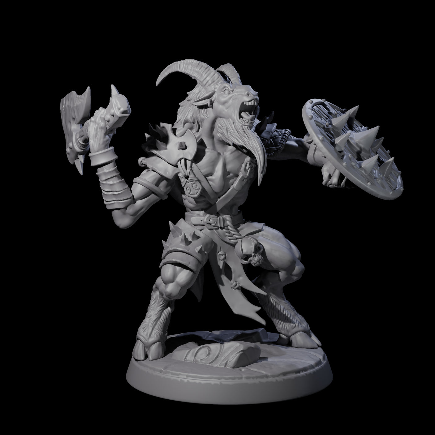 Six Shadowy Beastmen Miniature for Dungeons and Dragons, Pathfinder or other TTRPGs