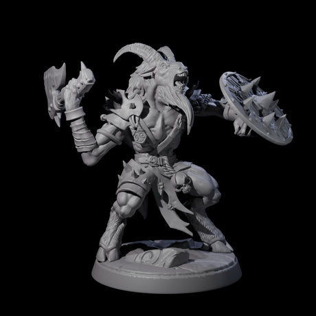 Six Shadowy Beastmen Miniature for Dungeons and Dragons, Pathfinder or other TTRPGs