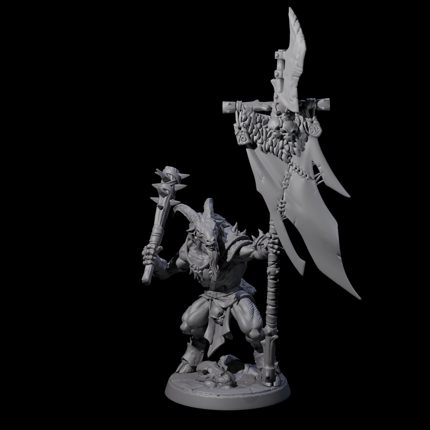 Six Shadowy Beastmen Miniature for Dungeons and Dragons, Pathfinder or other TTRPGs