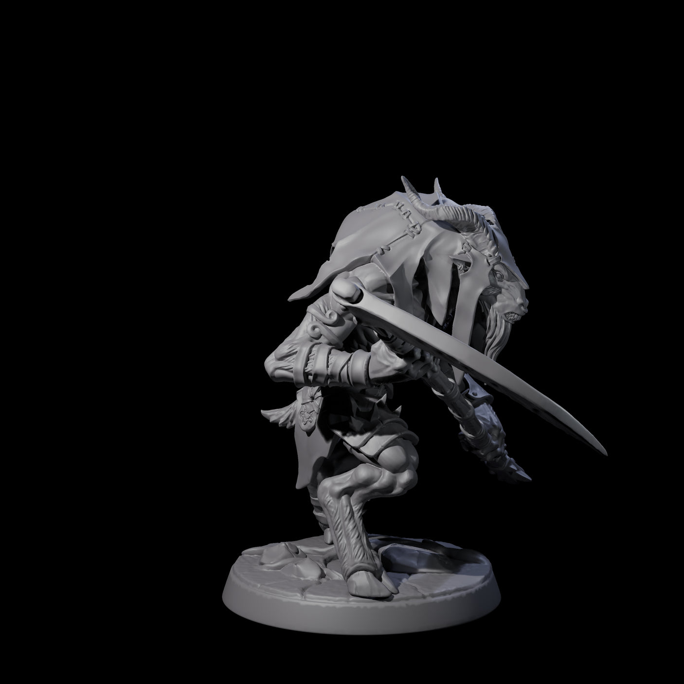 Six Shadowy Beastmen Miniature for Dungeons and Dragons, Pathfinder or other TTRPGs
