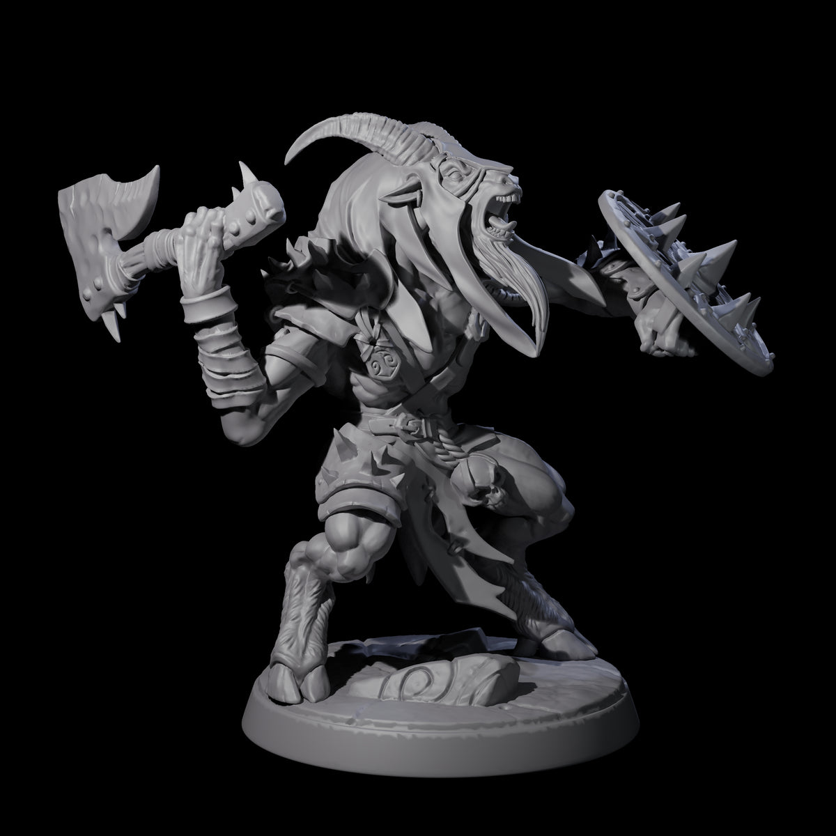 Six Shadowy Beastmen Miniature for Dungeons and Dragons, Pathfinder or other TTRPGs