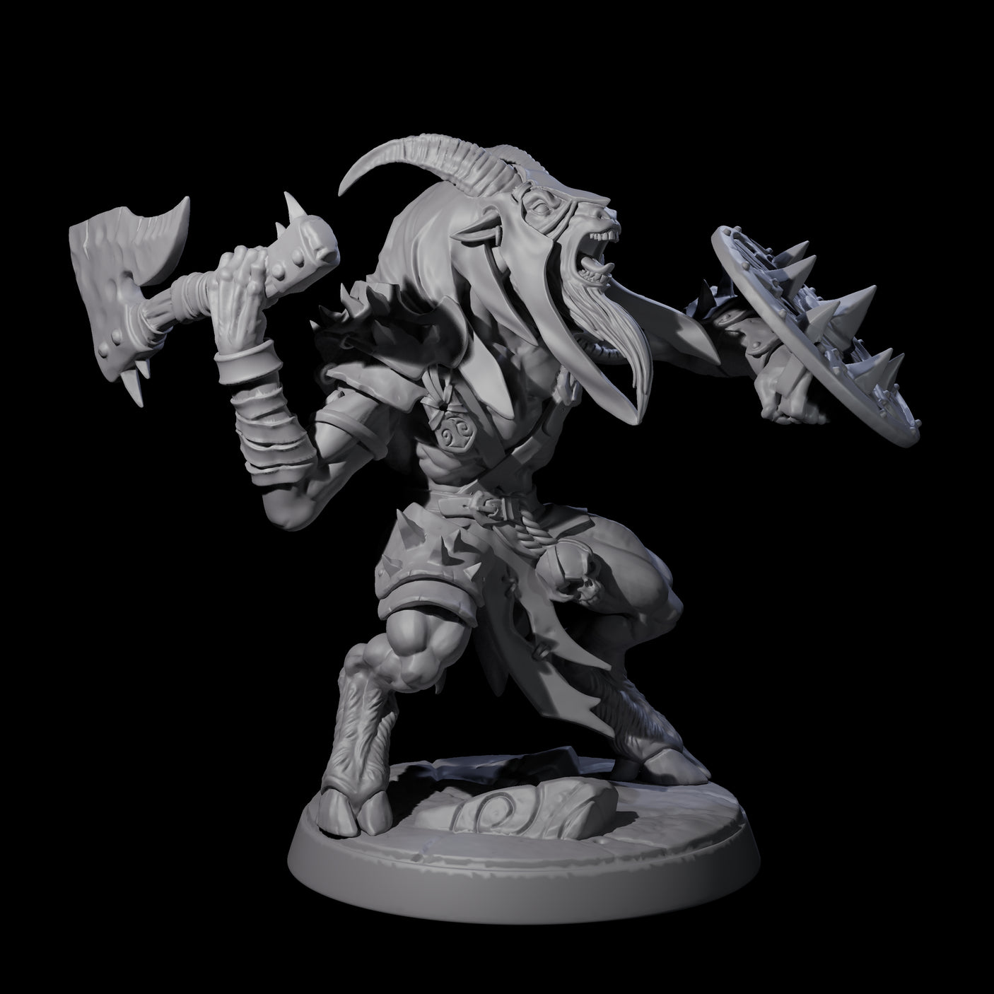 Six Shadowy Beastmen Miniature for Dungeons and Dragons, Pathfinder or other TTRPGs