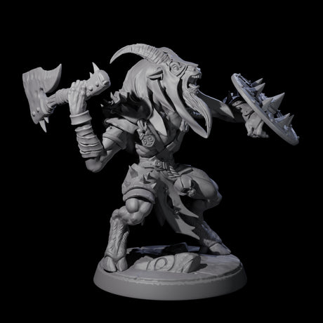 Six Shadowy Beastmen Miniature for Dungeons and Dragons, Pathfinder or other TTRPGs
