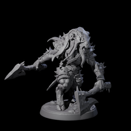 Six Shadowy Beastmen Miniature for Dungeons and Dragons, Pathfinder or other TTRPGs
