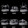 Six Skittering Cave Spiders Miniature for Dungeons and Dragons, Pathfinder or other TTRPGs