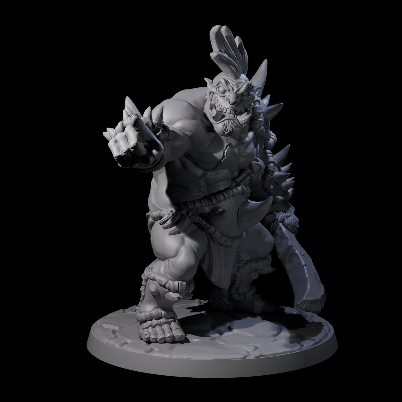 Six Smashing Ogres Miniature for Dungeons and Dragons, Pathfinder or other TTRPGs