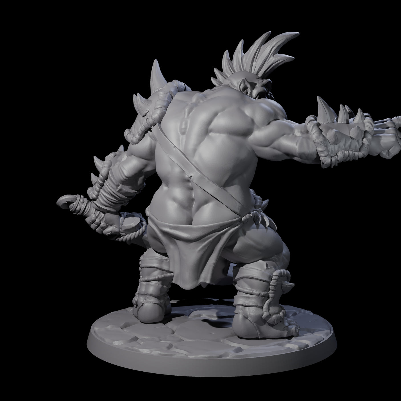 Six Smashing Ogres Miniature for Dungeons and Dragons, Pathfinder or other TTRPGs