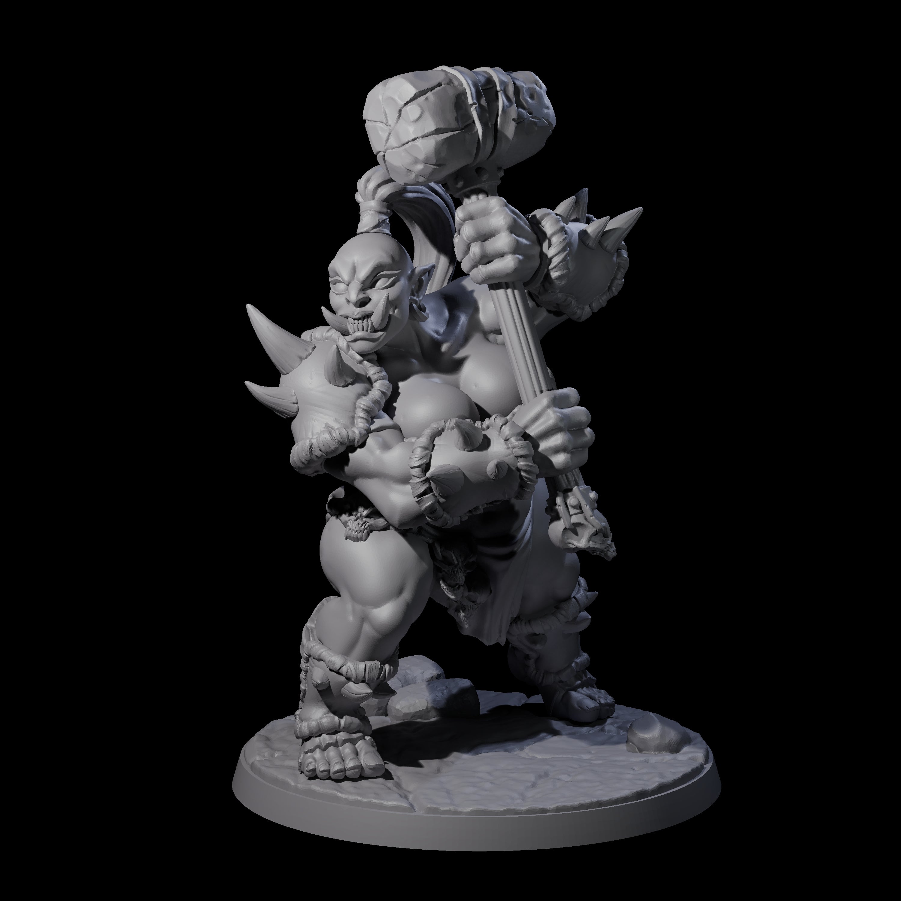 Six Smashing Ogres Miniature for Dungeons and Dragons, Pathfinder or other TTRPGs