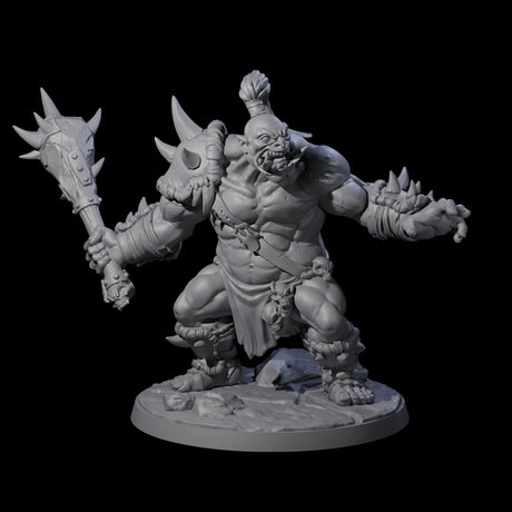 Six Smashing Ogres Miniature for Dungeons and Dragons, Pathfinder or other TTRPGs