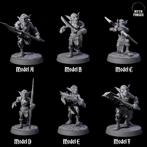 Six Sneaky Goblins Miniature for Dungeons and Dragons, Pathfinder or other TTRPGs