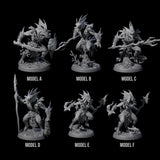 Six Sodden Sahuagin Warriors Miniature for Dungeons and Dragons, Pathfinder or other TTRPGs