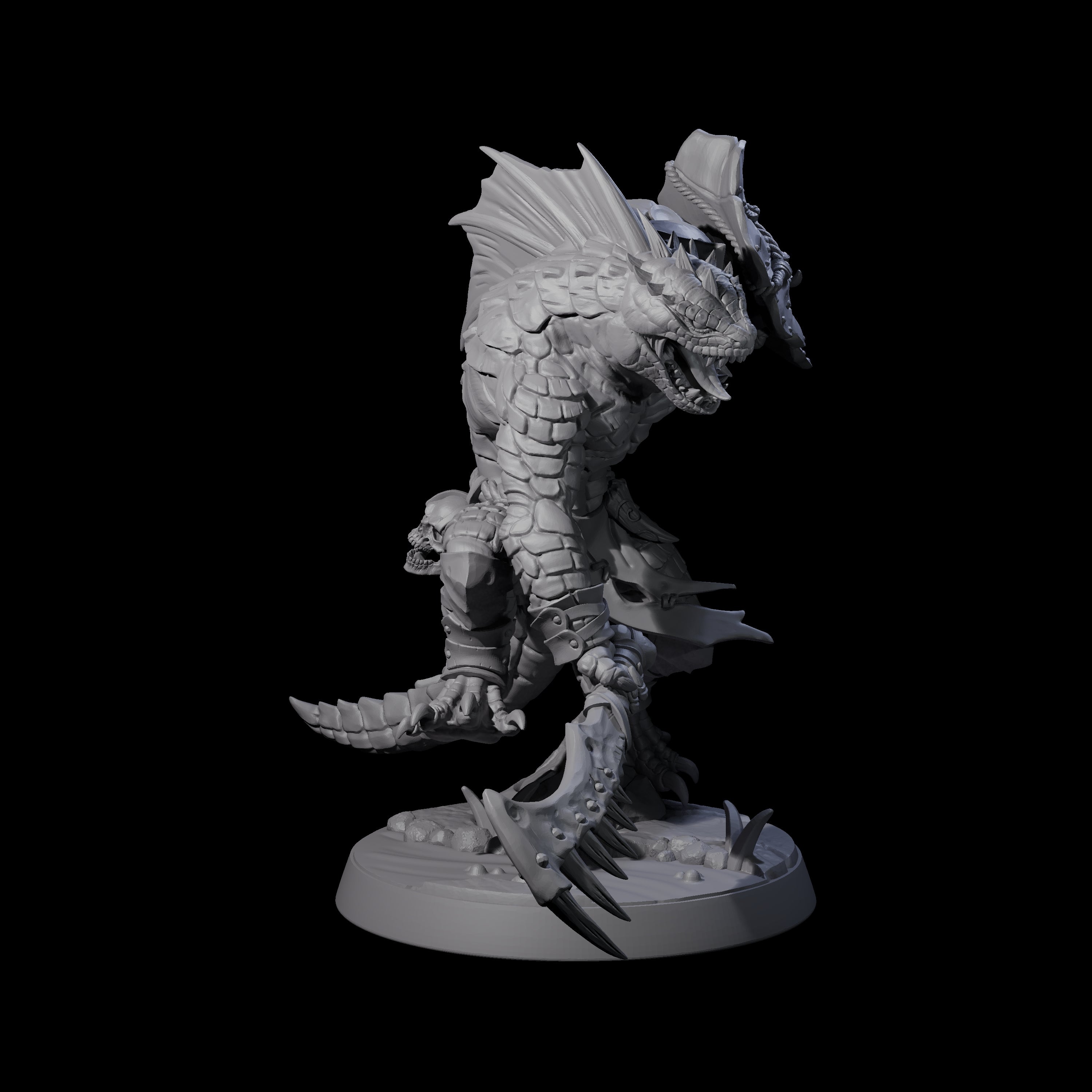 Six Spiky Lizardfolk Miniature for Dungeons and Dragons, Pathfinder or other TTRPGs
