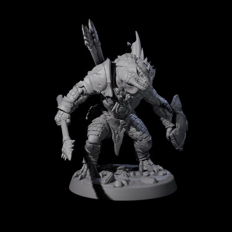 Six Spiky Lizardfolk Miniature for Dungeons and Dragons, Pathfinder or other TTRPGs