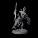 Six Spiky Lizardfolk Miniature for Dungeons and Dragons, Pathfinder or other TTRPGs